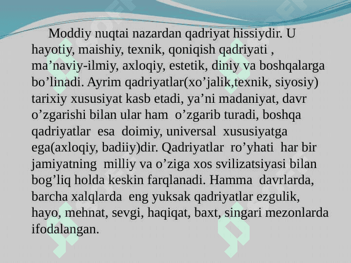 Milliy qadriyatlar 8