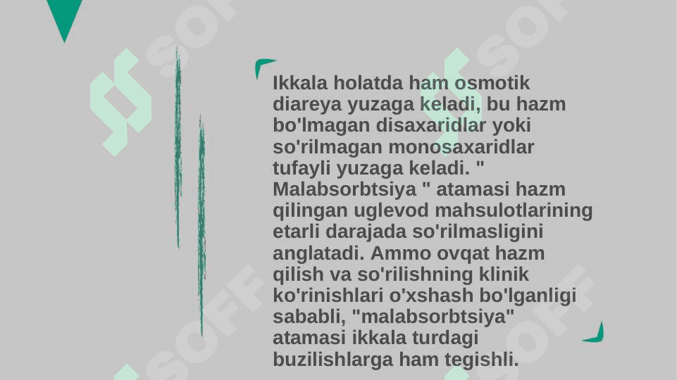 Uglevodlar hazmlanishi va so'rilishini buzilishi 3