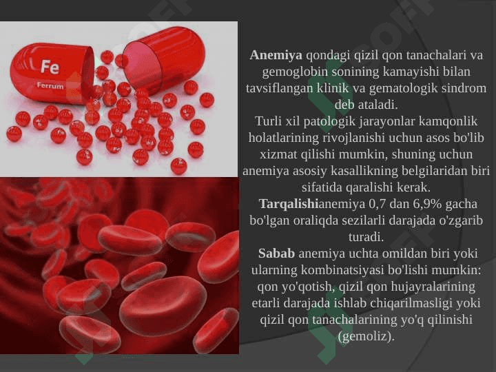 Kamqonlik. Gemostaz. Qon guruhi. Rezus faktor. Qon qo’yish asoslari 2