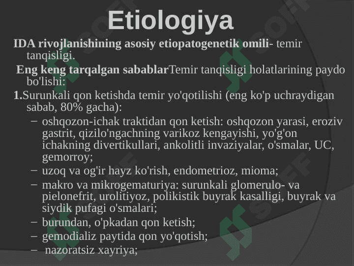 Kamqonlik. Gemostaz. Qon guruhi. Rezus faktor. Qon qo’yish asoslari 6