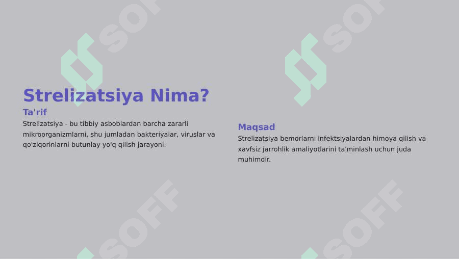 Strelizatsiya va Dezinfeksiya 2