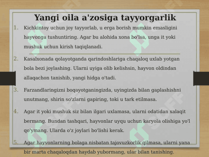 Maktabgacha ta'limda bolalarni uy va yovvoyi hayvonlar bilan tanishtirish va ularni tashqi ko'rinishi 3