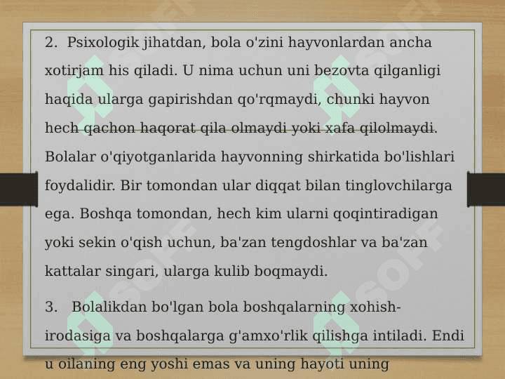 Maktabgacha ta'limda bolalarni uy va yovvoyi hayvonlar bilan tanishtirish va ularni tashqi ko'rinishi 8