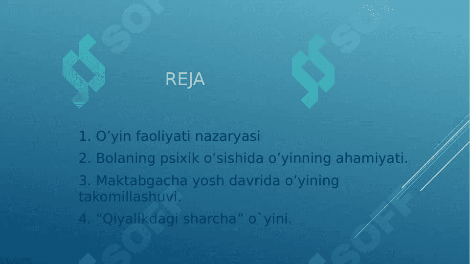 O’yin maktabgacha yoshdagi bolalarning yetakchi faoliyati sifatida 3