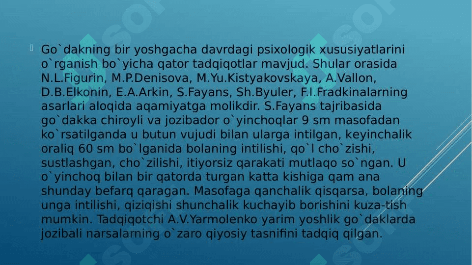 O’yin maktabgacha yoshdagi bolalarning yetakchi faoliyati sifatida 4