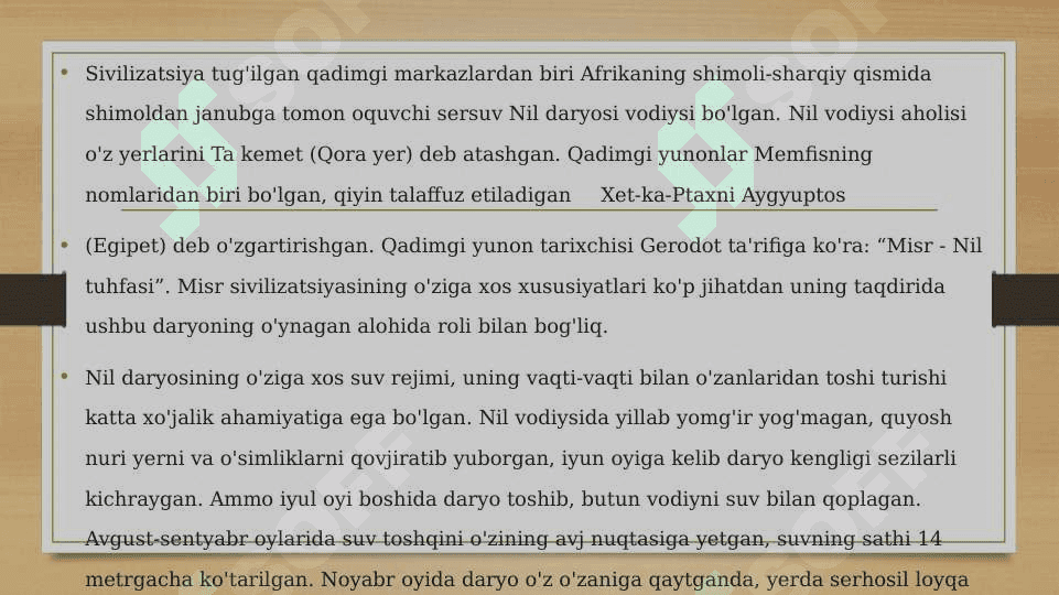 Qadimgi Misr sivilizatsiyasi 2