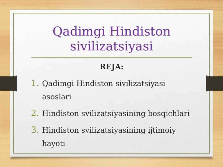 Qadimgi Hindiston sivilizatsiyasi