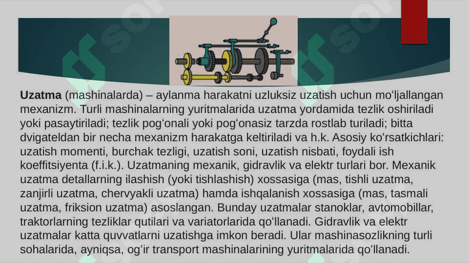 Mexanik uzatmalar 2