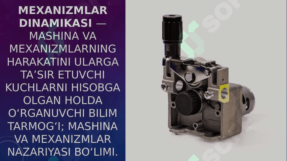 Mexanizmlar dinamikasi 2