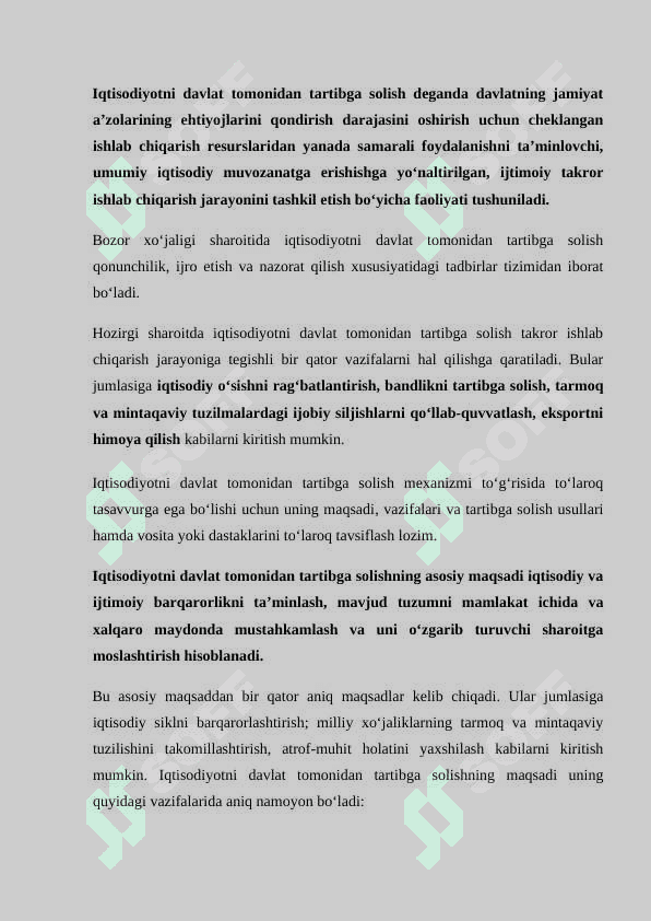 Korxonalar faoliyatini davlat tomonidan tartibga solish tartibi 8