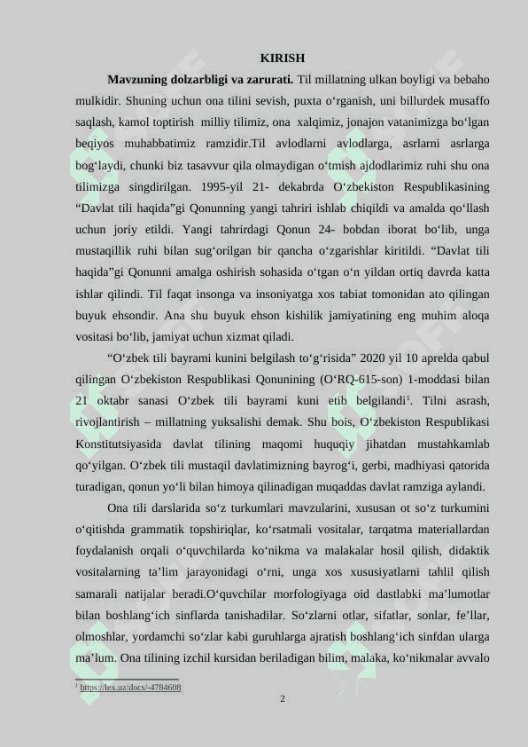 Ot so‘z turkumini o‘rganish metodik 2