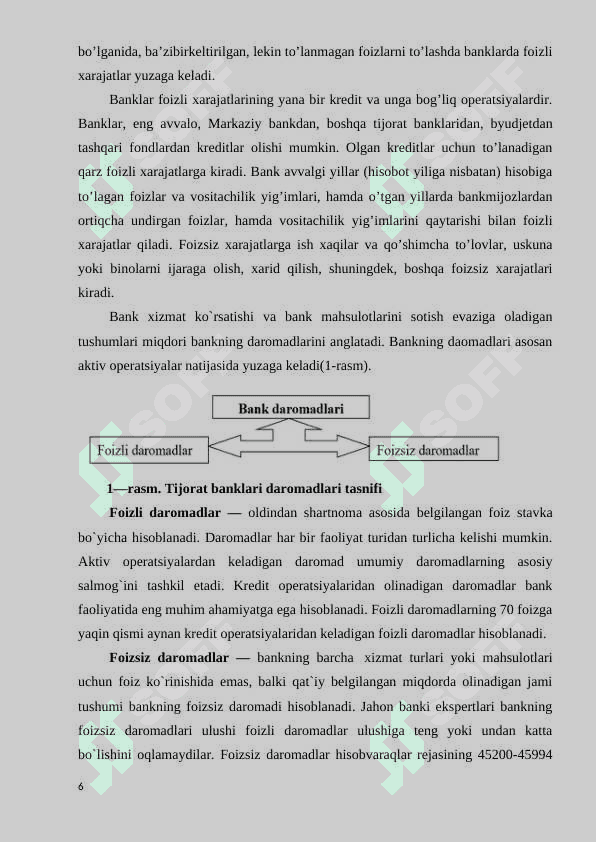 Tijorat banklarini foizli va foizsiz xarajatlari tahlili 6