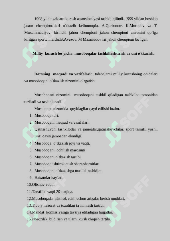 Kurash turlari qoidalari 3