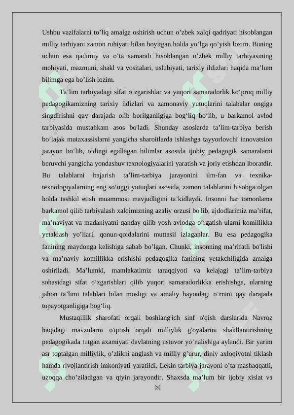 4 -sinf o'qish darslarida Navroz haqidagi mavzularni o'qitish orqali milliylik g'oyalarini shakllantirish usullari 3