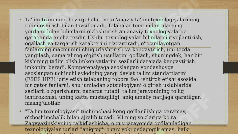 Metodika fanlarini o'qitish texnologiyasiga zamonaviy yondashuvlar 2