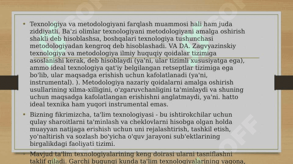Metodika fanlarini o'qitish texnologiyasiga zamonaviy yondashuvlar 3