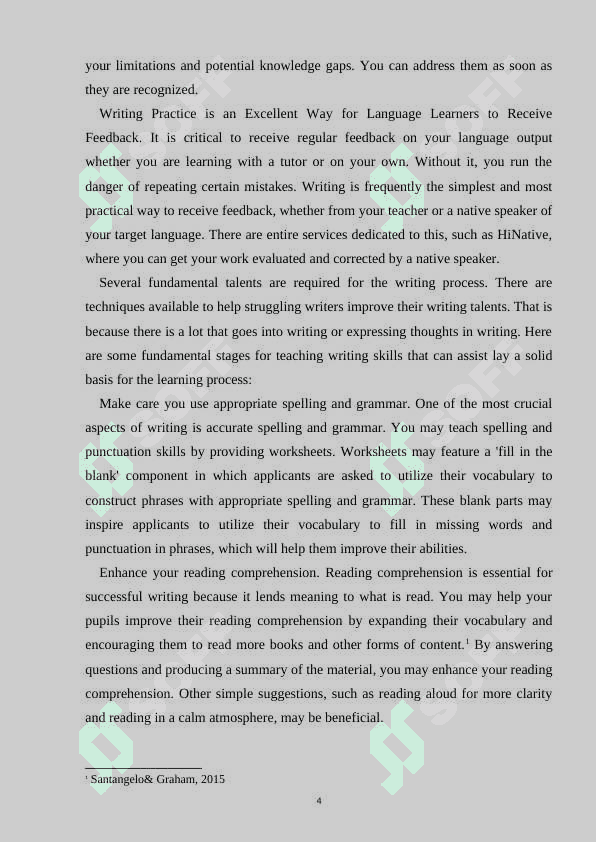 Teaching writing to students of professional colleges in english lessons 5