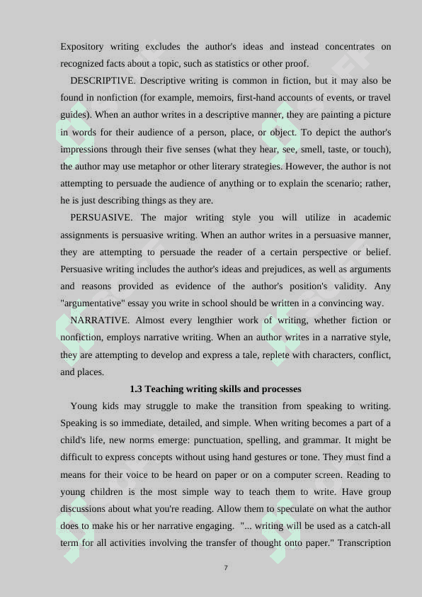 Teaching writing to students of professional colleges in english lessons 8