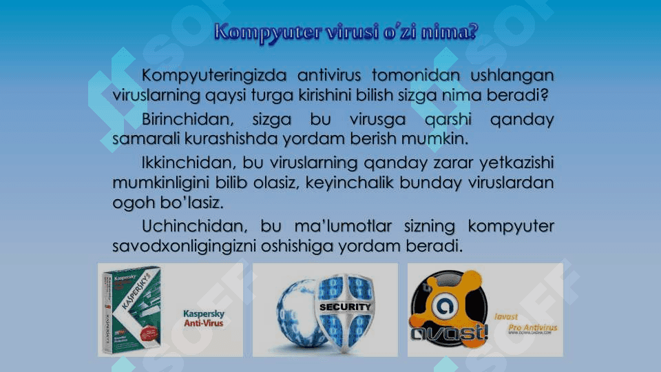 VIRUS VA ANTIVIRUSLAR 5