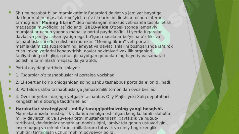 YANGILАNАYOTGАN O’ZBEKISTОN: MILLIY TIKLАNISHDАN – MILLIY YUKSАLISH SАRI 8