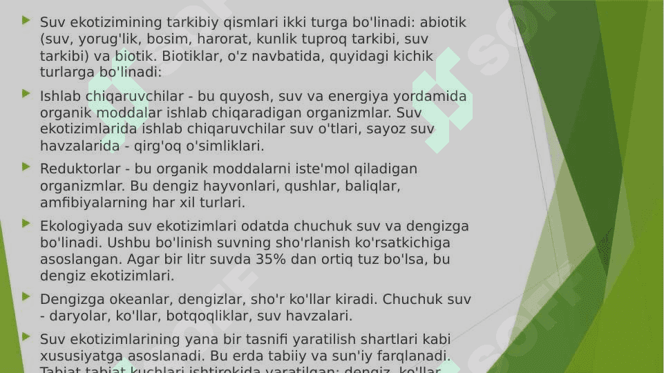 Suv ekotizimlari 3