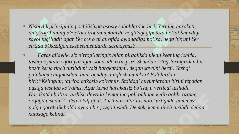 Noinersial sanoq tizimlari 2