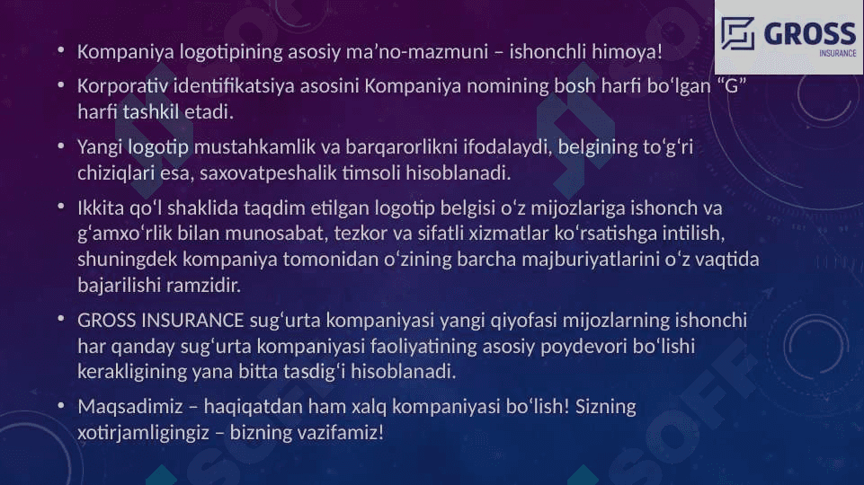 GROSS SUG’URTA KOMPANIYASI 8