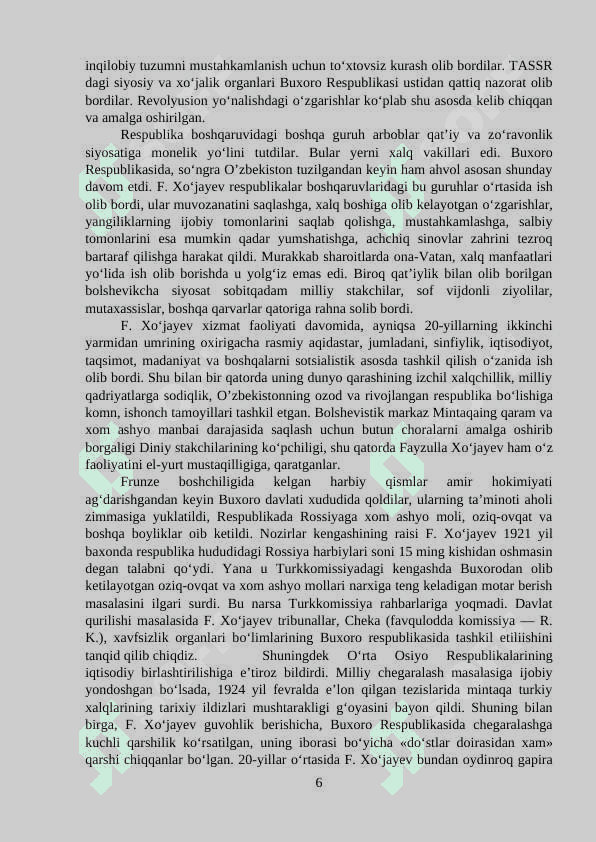 Fayzulla xo’jayev hayoti va faoliyati haqidagi yangi mulohazalar 6
