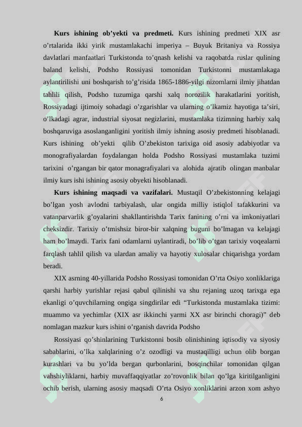 Rossiya Imperiyasining Turkistondagi Mustamlaka Ma’muriy-Boshqaruv Siyosatining Mohiyati 6