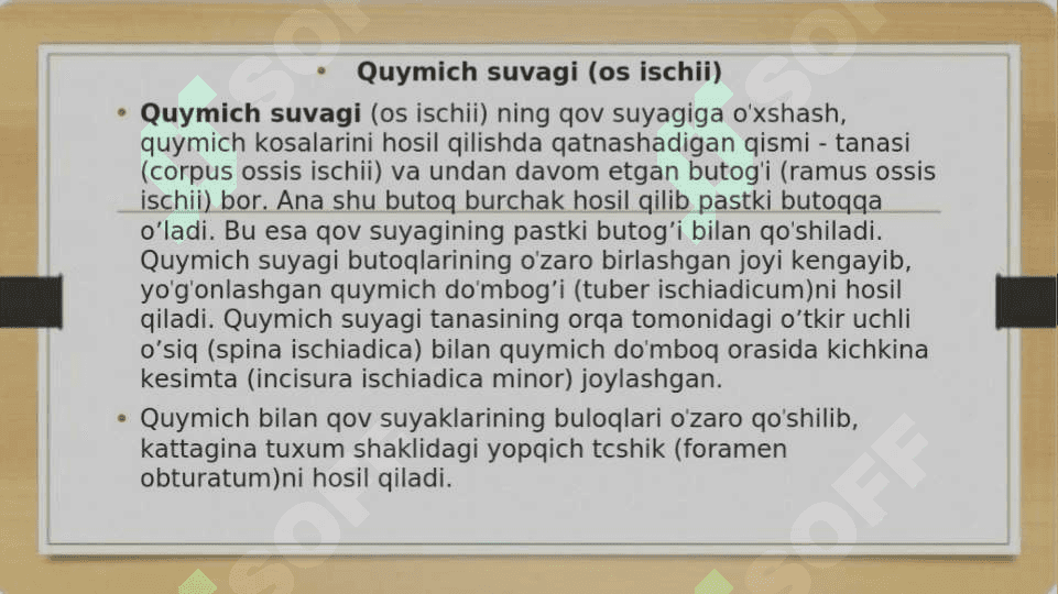 Chanoq va oyoq suyaklarining yoshga nisbatan xususiyatlari.Sport va mehnat faoliyatini chanoq va oyoq suyaklarigata'siri, rivojlanish nuqsonlari Kalla suyaklariningrentgenanatomiyasi 8