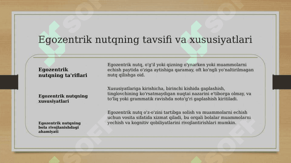 L.S. Vigotskiy va J. Piajening egotsentrik nutq tuzilishi, funktsiyalari, va rivojlanishi haqidagi munozaralari 4