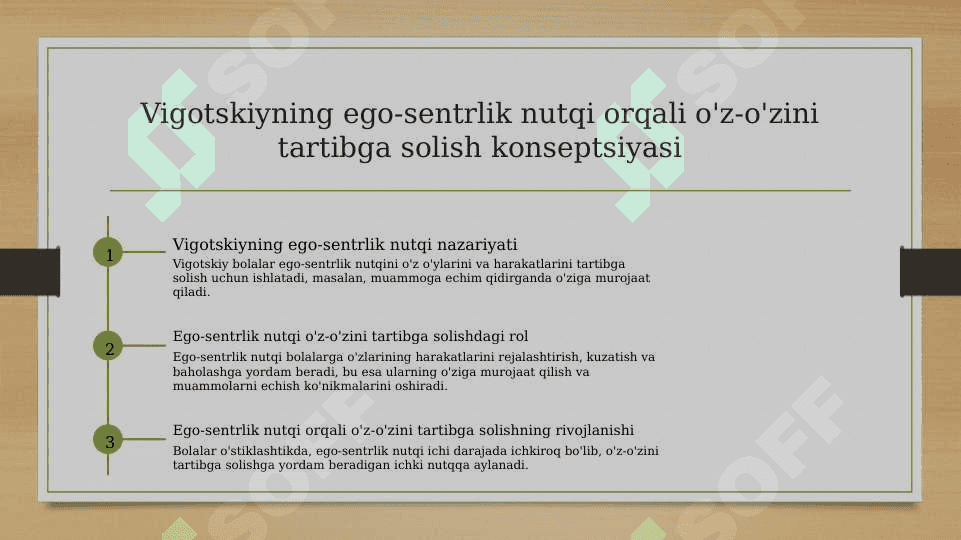 L.S. Vigotskiy va J. Piajening egotsentrik nutq tuzilishi, funktsiyalari, va rivojlanishi haqidagi munozaralari 8