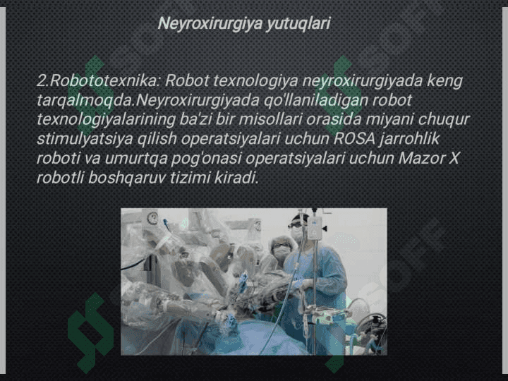 Neyroxirurgiyada qo'lga kiritilgan yutuqlar.Kraniotomiya va kranioplastika 4