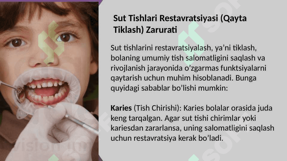 Bolalarda sut tishlari restavratsiyasi 3