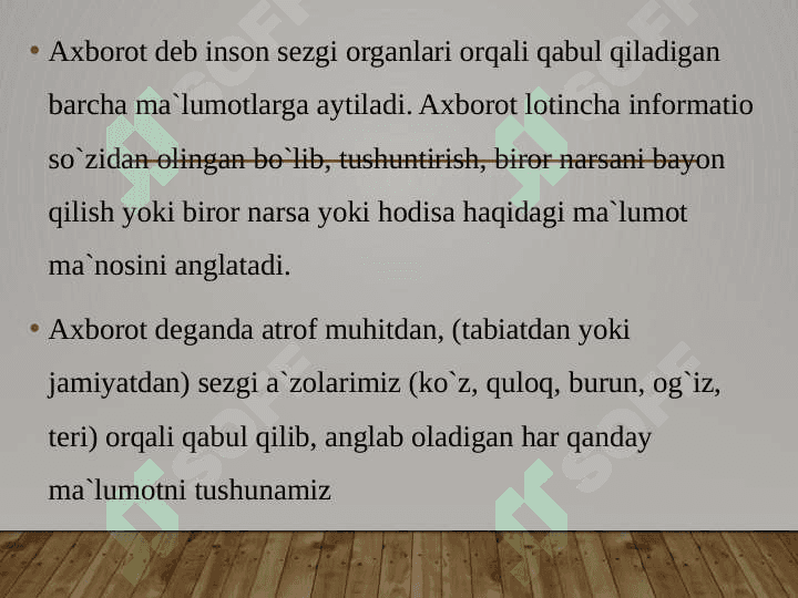 Ma'lumotlar va axborot. Ma'lumot turlari. Miqdor va sifat ma'lumotlari. Boshlangʻich ma'lumotlar 4
