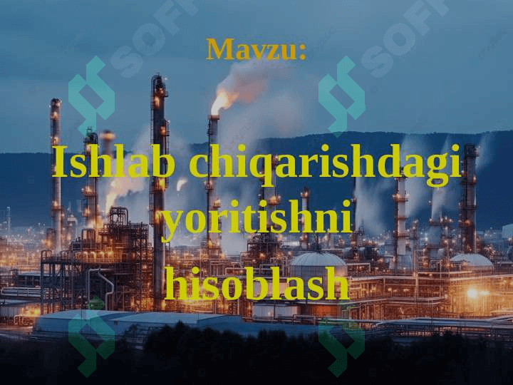 Ishlab chiqarishdagi yoritishni hisoblash 4