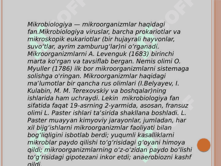 Mikrobiologiya, virusologiya, immunologiya, parazitologiya modulini rivojlanishiga hissa qoʻshgan dunyo va Oʻzbekistonning yetakchi olimlari. 2