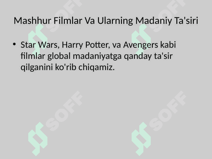 Filmlar va ommaviy madaniyat 8