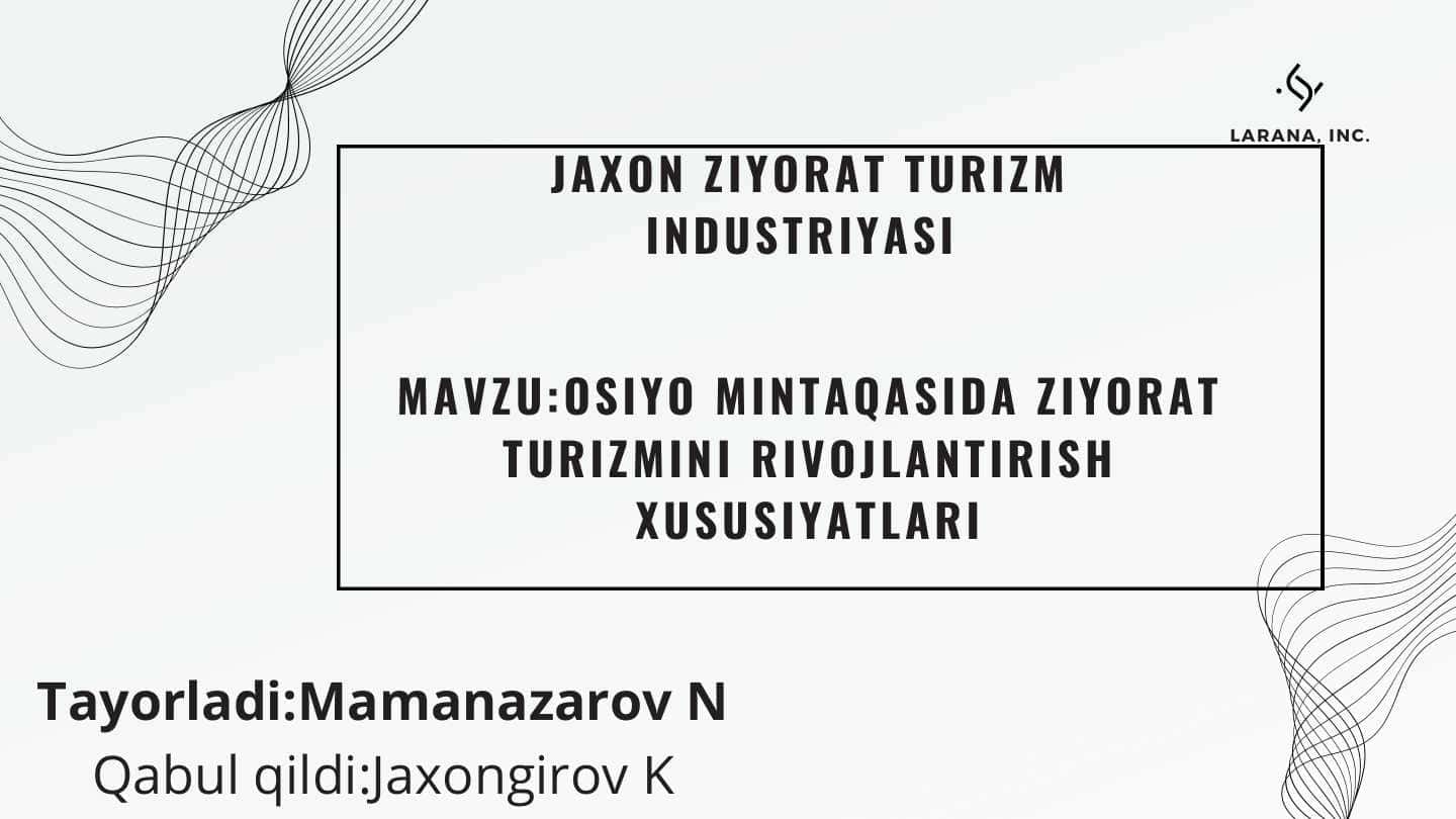 Jahon ziyorat turizmi industriyasi