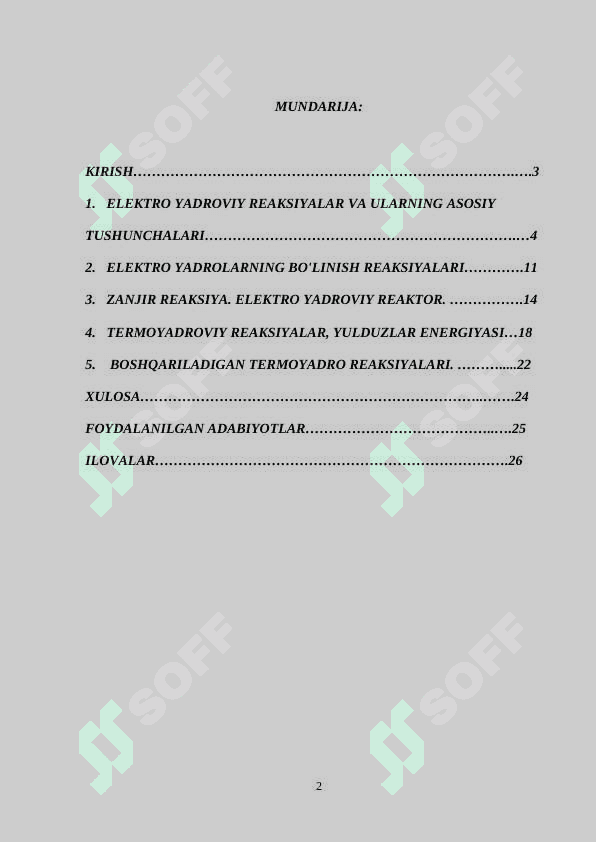 ELEKTRO YADRO REAKSIYALARI 2