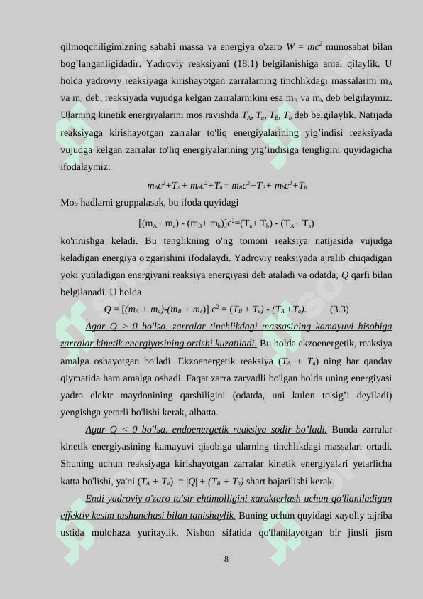 ELEKTRO YADRO REAKSIYALARI 8