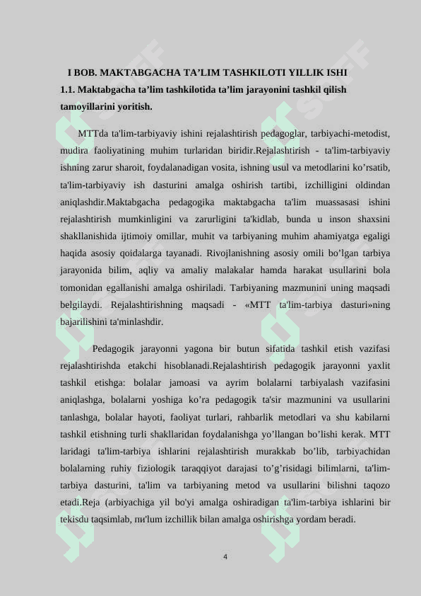 Maktabgacha ta’lim tashkiloti yillik ish rejasining moxiyati, maqsad va vazifalari 4