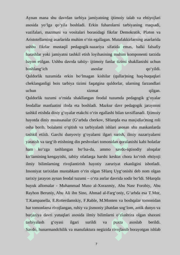 Maktabgacha ta’limning kelib chiqish tarixi 7