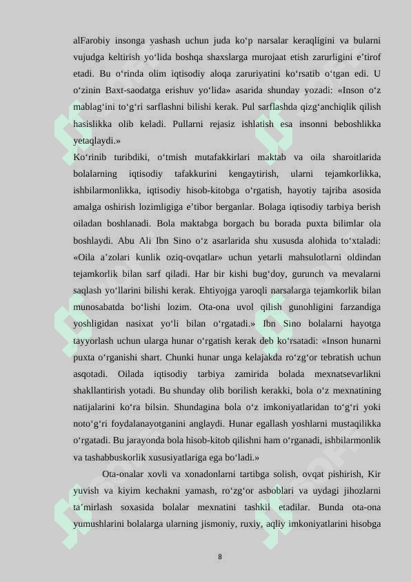 Maktabgacha ta’lim tashkilotida iqtisodiy tushunchalarni shakllantirish mazmuni 8