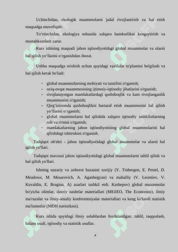 JAHONNING GLOBAL IQTISODIY MUAMMOLARI 4