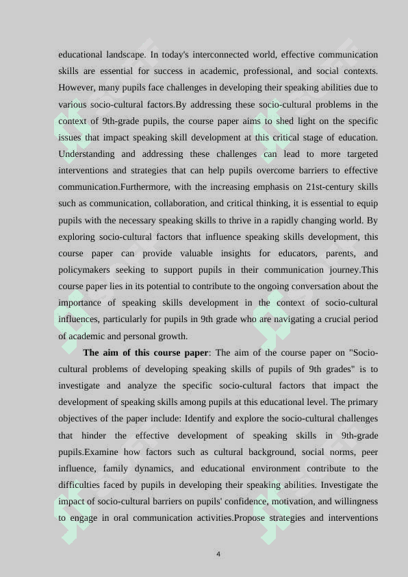 Socio-cultural problems of developing speaking skills of pupils of 9 grades 3