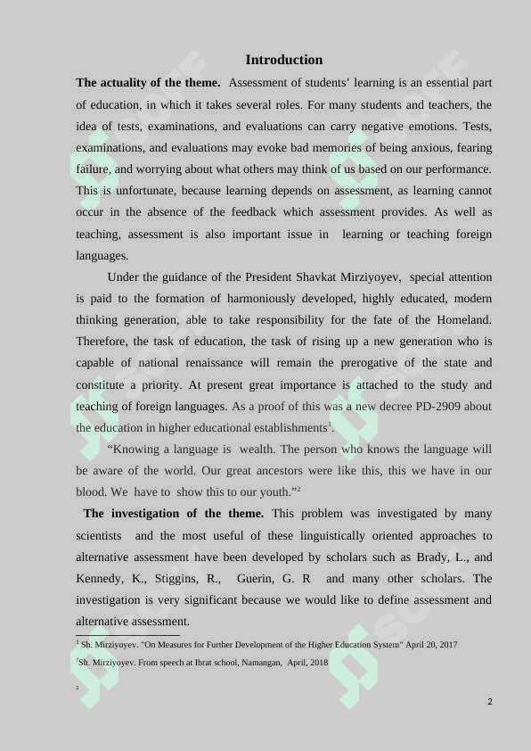 Types of testing and assessment in evaluating the ESP students 2