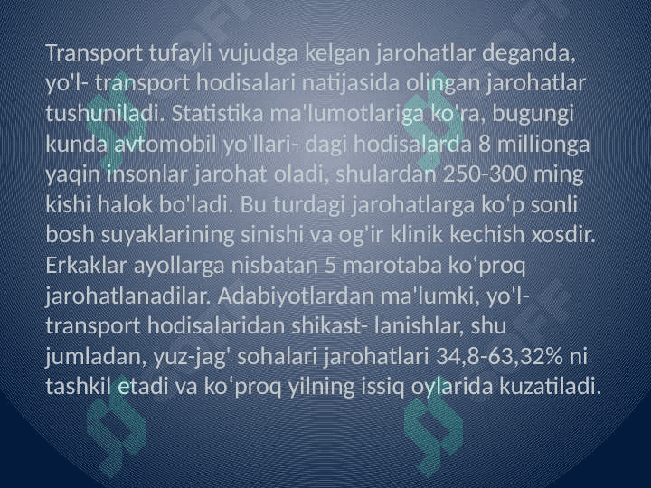 Yuz yumshoq to'qimalari jarohati 6