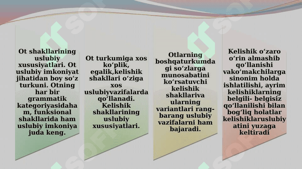 Morfologik uslubiyat 4