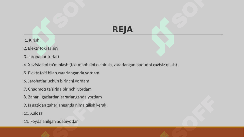Elektr tokidan yoki boshqa jarohatlardan zararlanganlarga birinchi yordam ko‘rsatish 2